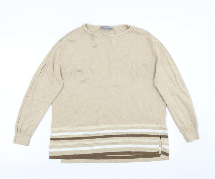 Principles Womens Beige Knit Pullover Jumper Size 14
