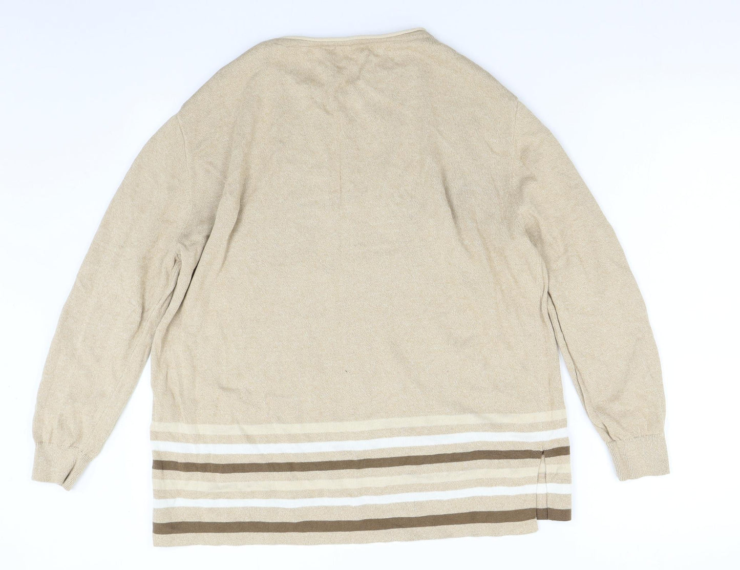 Principles Womens Beige  Knit Pullover Jumper Size 14
