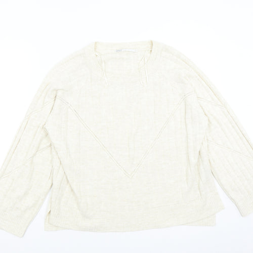 Only Womens Beige  Knit Pullover Jumper Size M