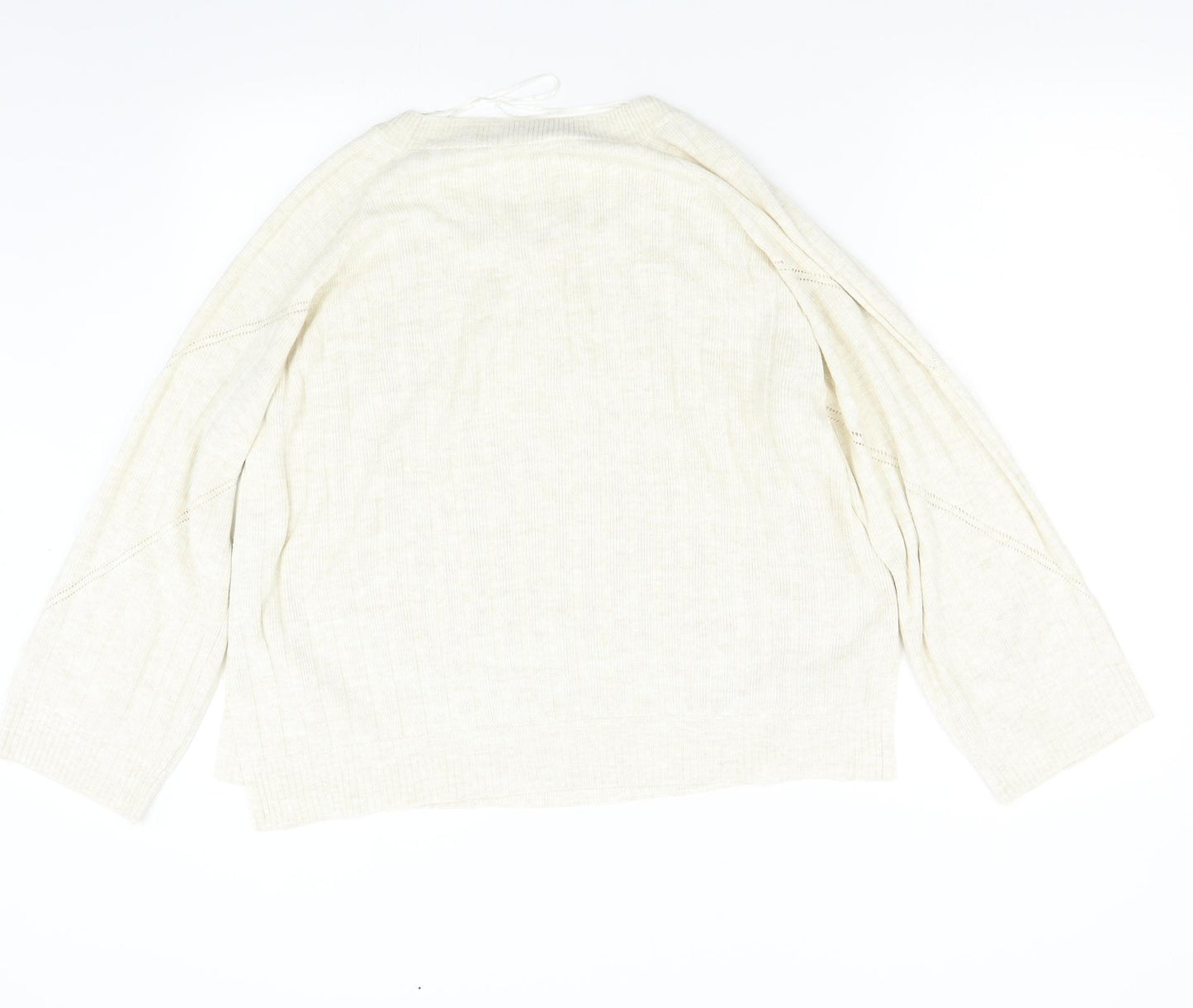 Only Womens Beige  Knit Pullover Jumper Size M