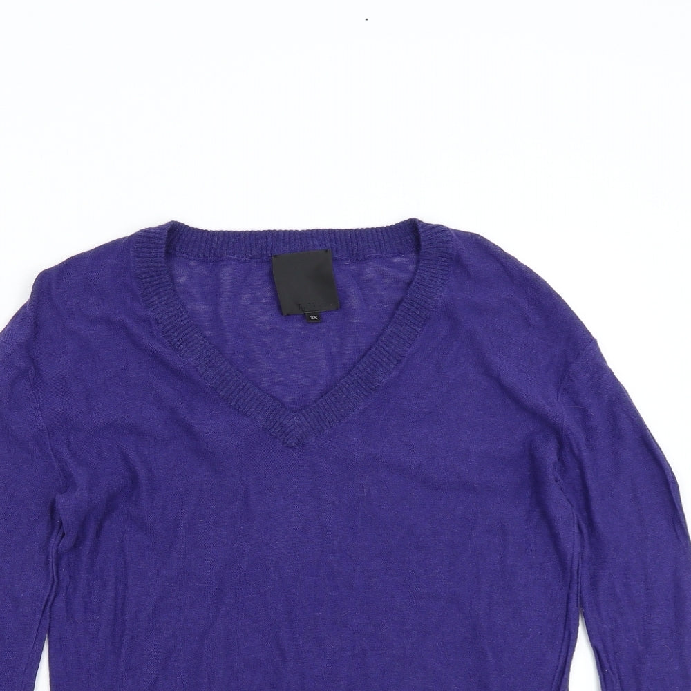 In Wear Mens Purple  Knit Pullover Jumper Size XS