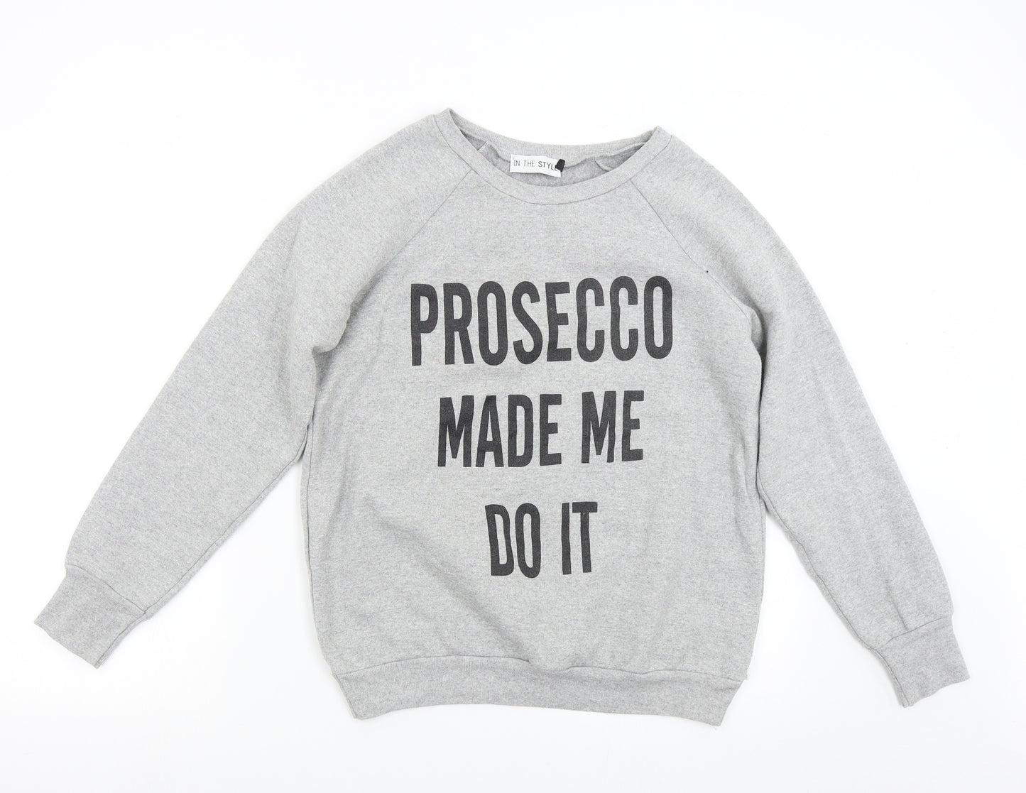 In the Style Womens Grey   Pullover Sweatshirt Size M  - Prosecco