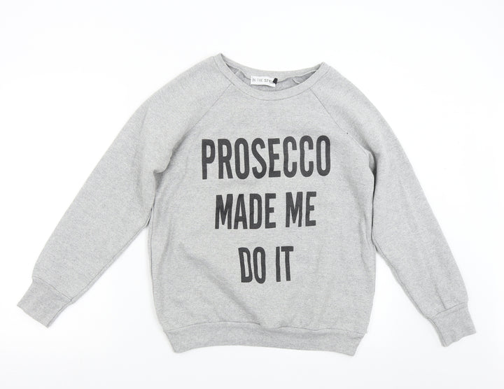 In the Style Womens Grey Pullover Sweatshirt Size M - Prosecco