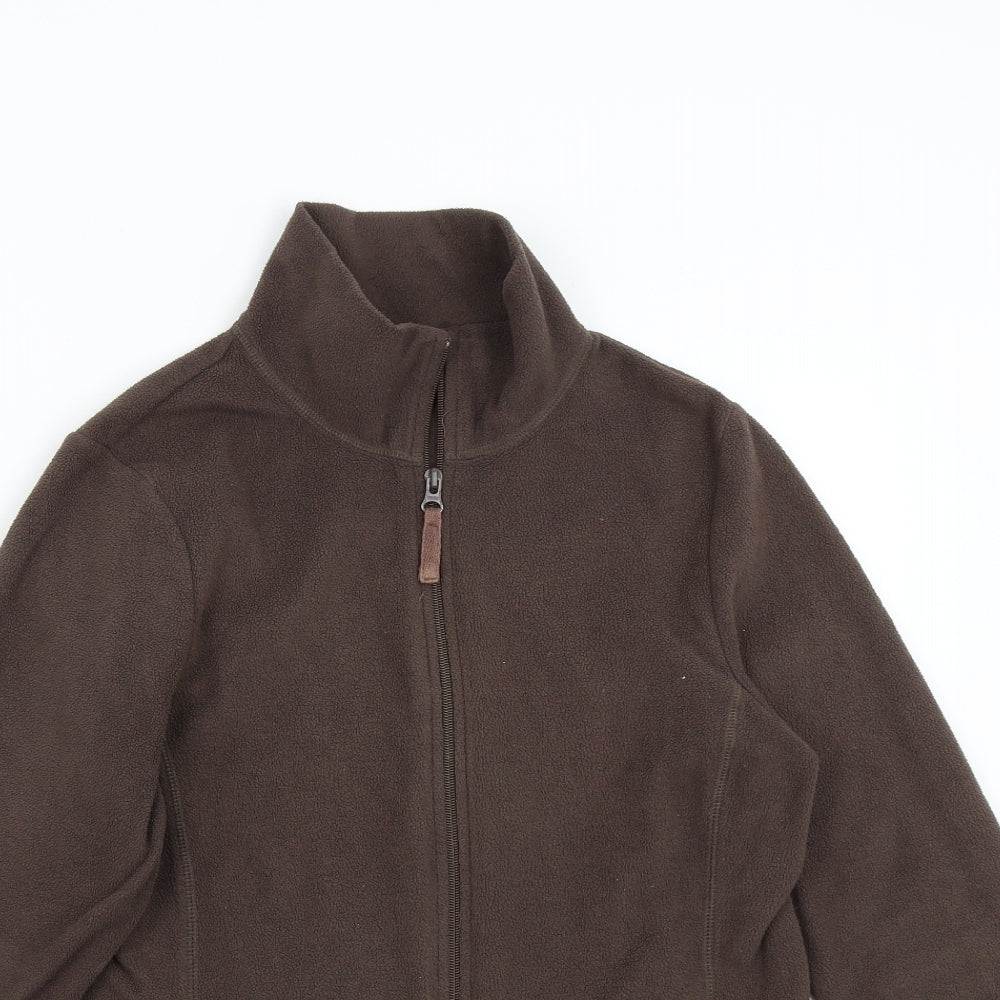 Preworn Womens Brown  Fleece Jacket  Size 12