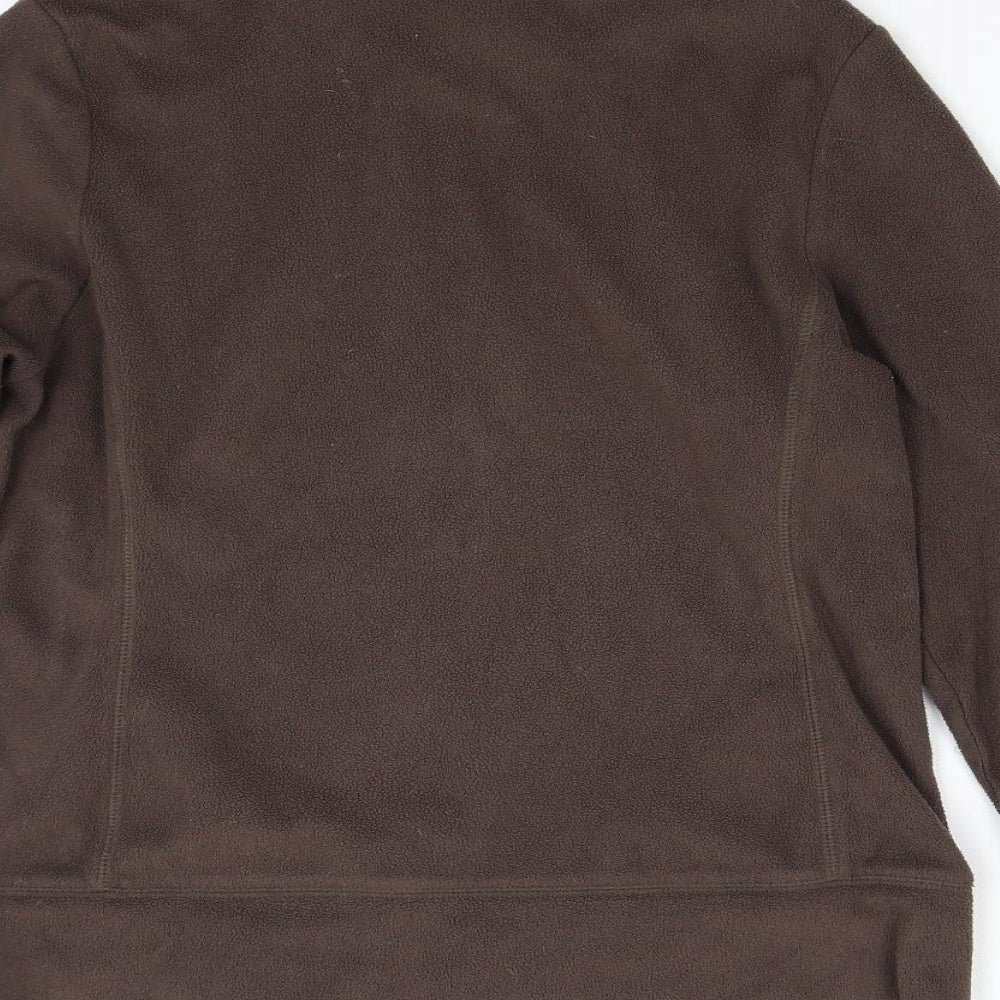 Preworn Womens Brown  Fleece Jacket  Size 12