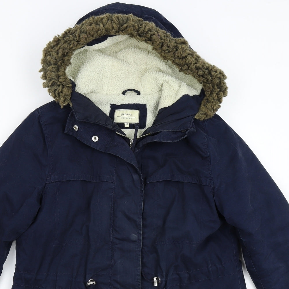 Matalan Womens Blue   Overcoat Coat Size 12