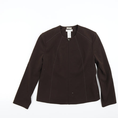 Draper's & Damon's Womens Brown   Jacket Suit Jacket Size S
