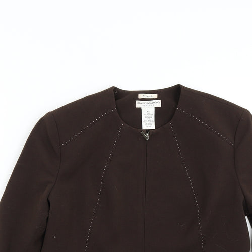 Draper's & Damon's Womens Brown   Jacket Suit Jacket Size S