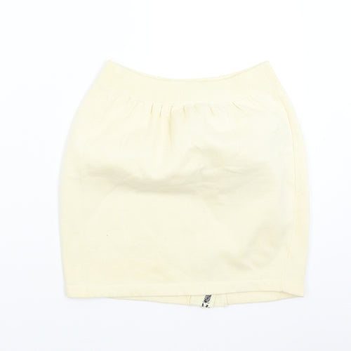 DASH Womens Ivory   Mini Skirt Size S