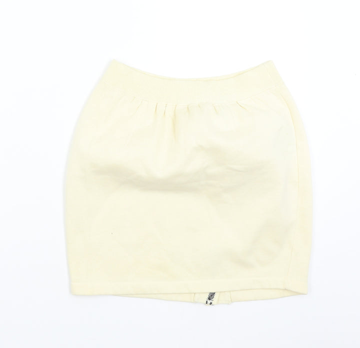 DASH Womens Ivory   Mini Skirt Size S