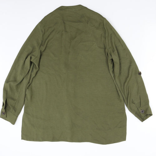 Matalan Womens Green   Basic Button-Up Size 12