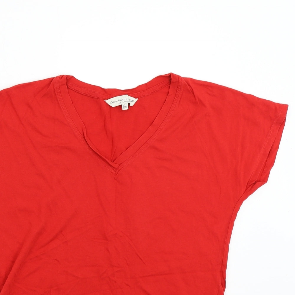 F&F Womens Red   Basic T-Shirt Size 14
