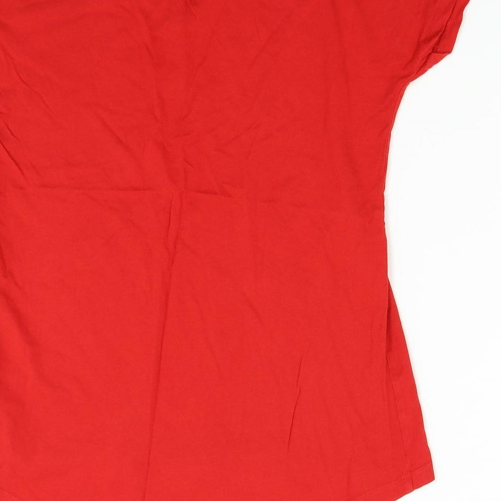 F&F Womens Red   Basic T-Shirt Size 14
