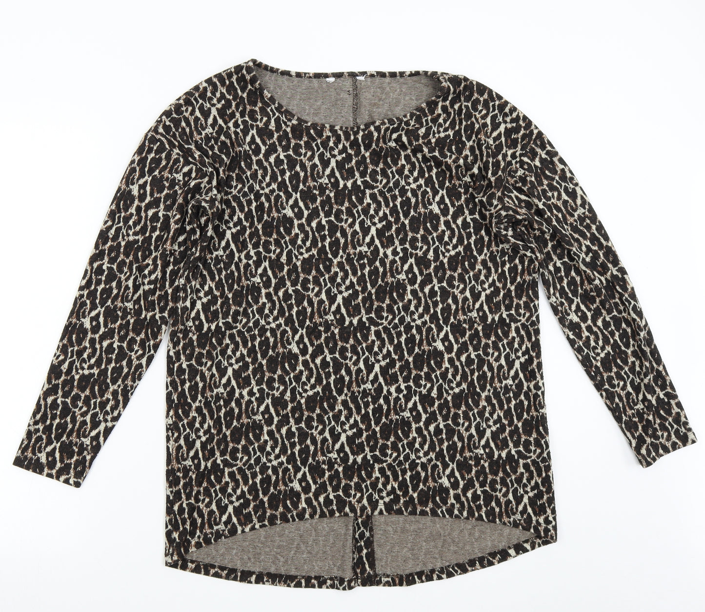 NEXT Womens Brown Animal Print  Pullover Jumper Size 12