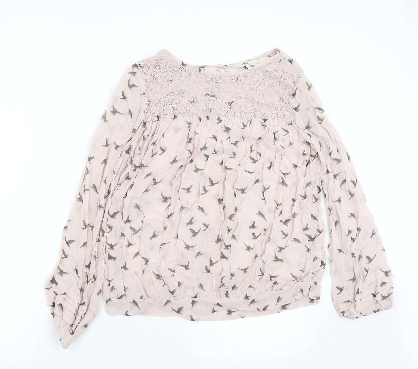NEXT Womens Pink   Basic Blouse Size 12  - Birds