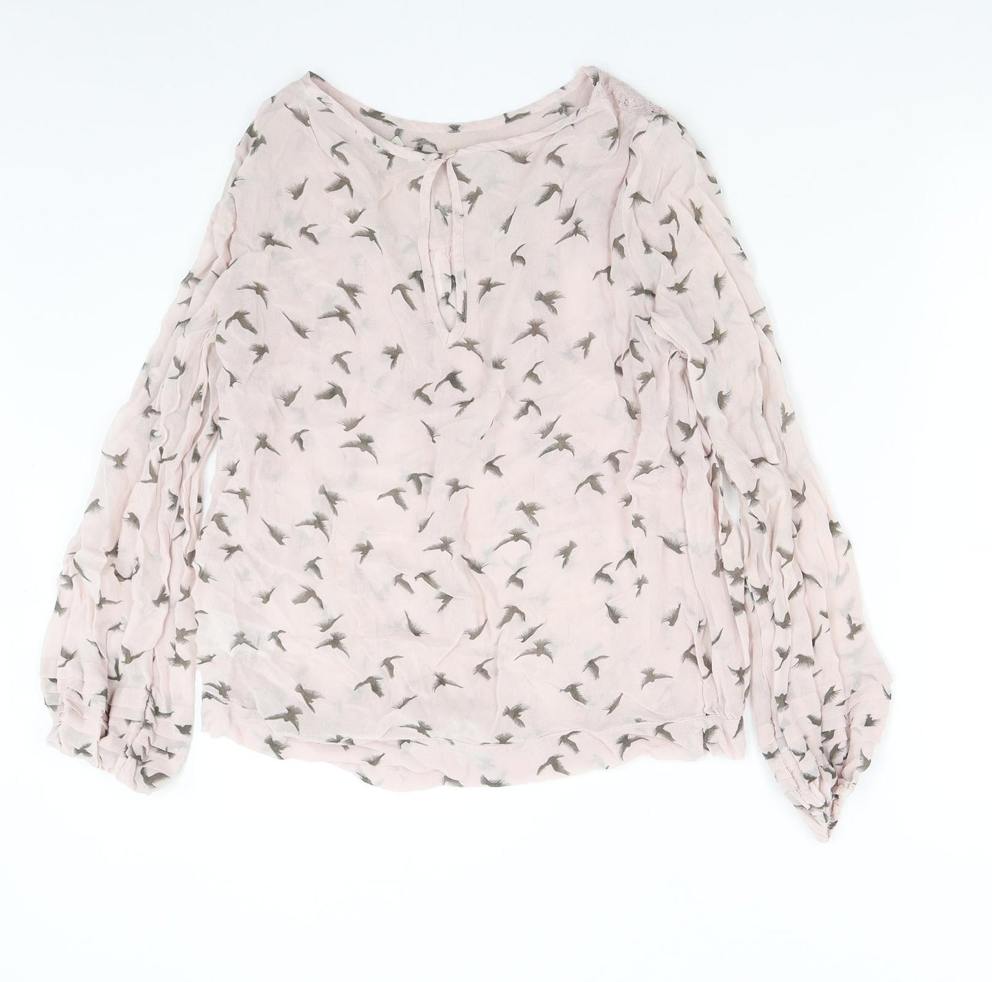 NEXT Womens Pink   Basic Blouse Size 12  - Birds
