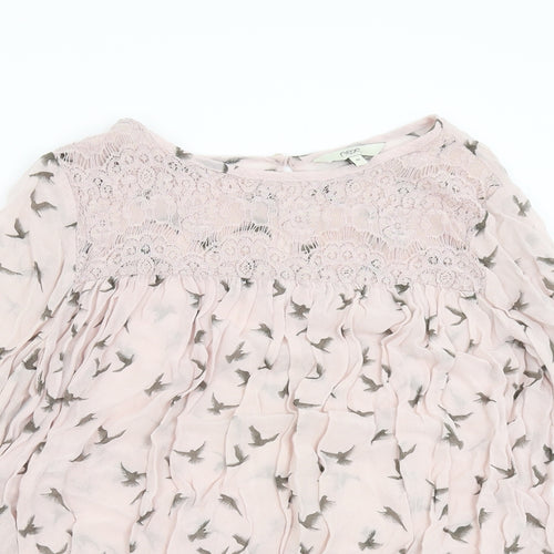 NEXT Womens Pink   Basic Blouse Size 12  - Birds
