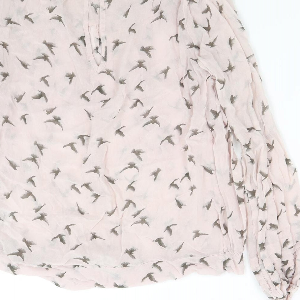 NEXT Womens Pink   Basic Blouse Size 12  - Birds