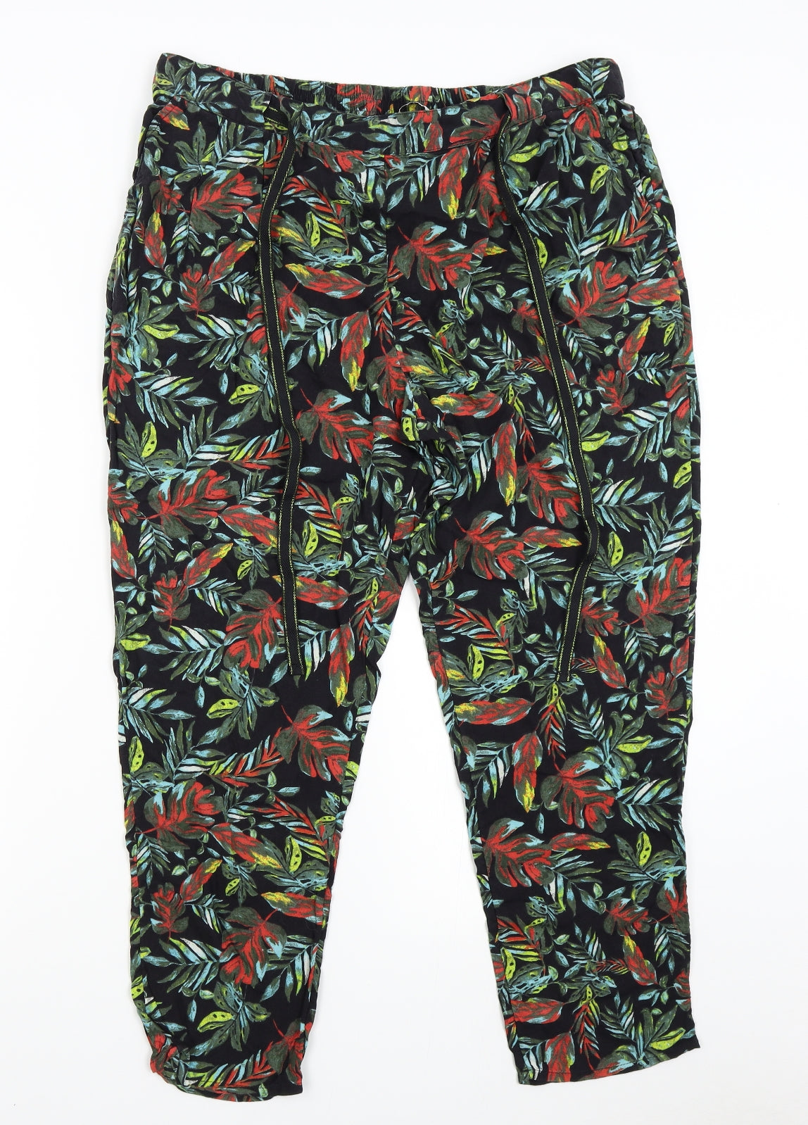 TU Womens Multicoloured Floral  Trousers  Size 18 L26 in