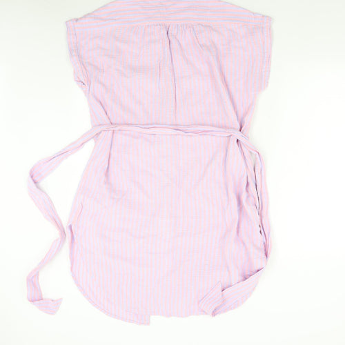 Gap Womens Pink Striped  Shirt Dress  Size M