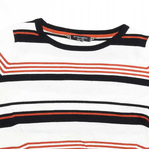 Debenhams Womens Multicoloured Striped Knit Pullover Jumper Size 14