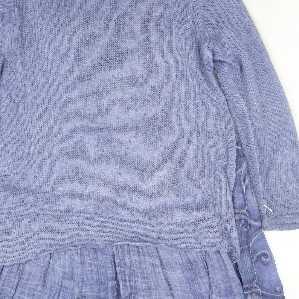 Klass Womens Blue  Knit Jumper Dress  Size L