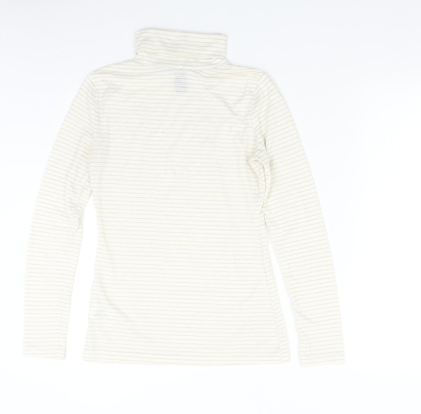 H&M Womens Beige Striped  Basic T-Shirt Size S