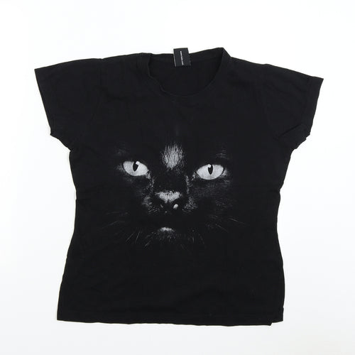 Tulzo Womens Black   Basic T-Shirt Size M  - Cat