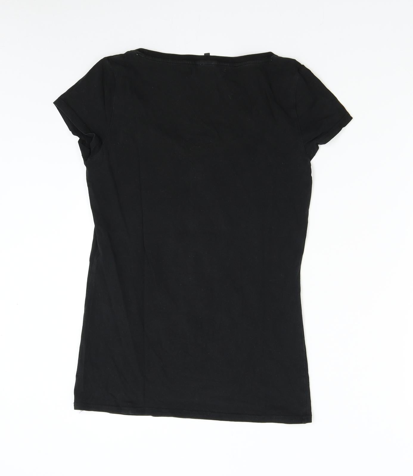 RESERVED Womens Black   Basic T-Shirt Size M