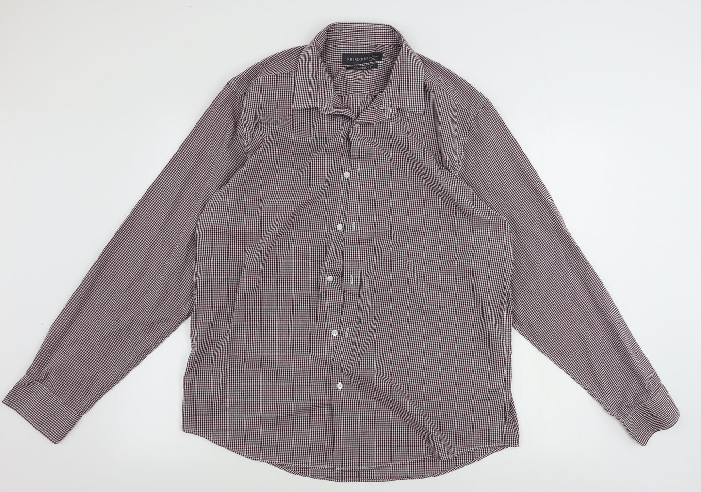 Primark  Mens Red Check   Button-Up Size L