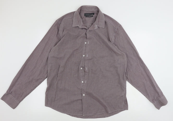 Primark  Mens Red Check   Button-Up Size L
