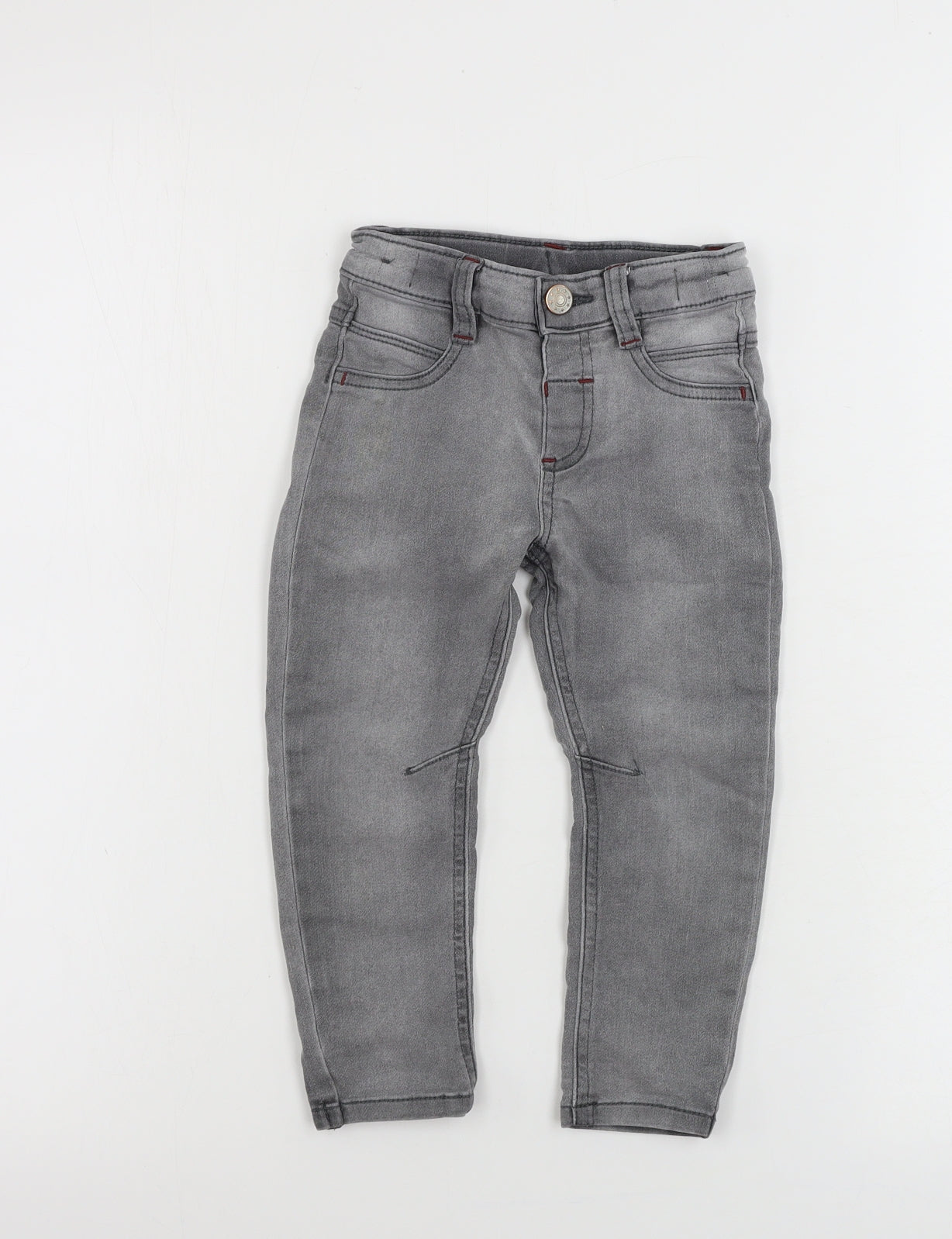 M&Co Girls Grey   Cargo Trousers Size 12-18 Months