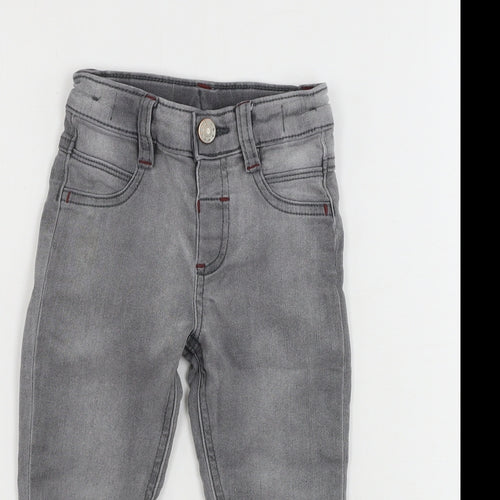 M&Co Girls Grey   Cargo Trousers Size 12-18 Months