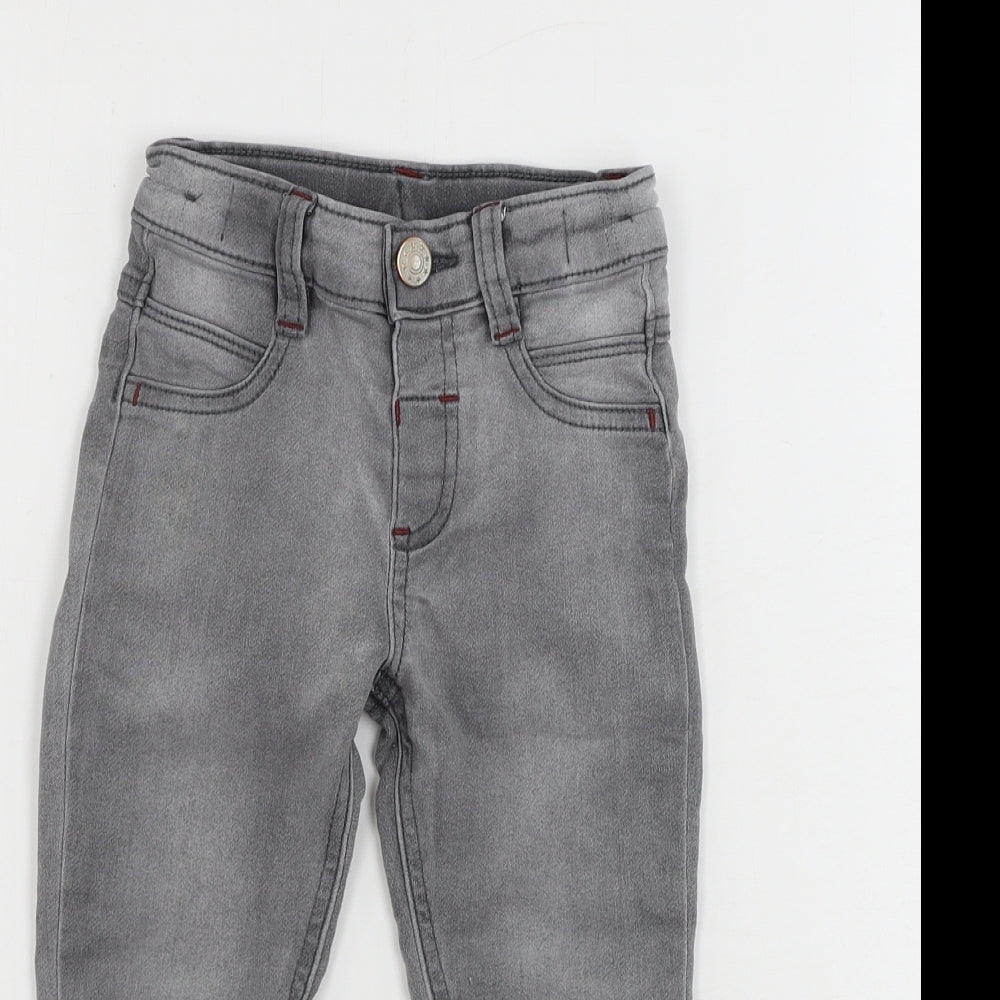 M&Co Girls Grey   Cargo Trousers Size 12-18 Months