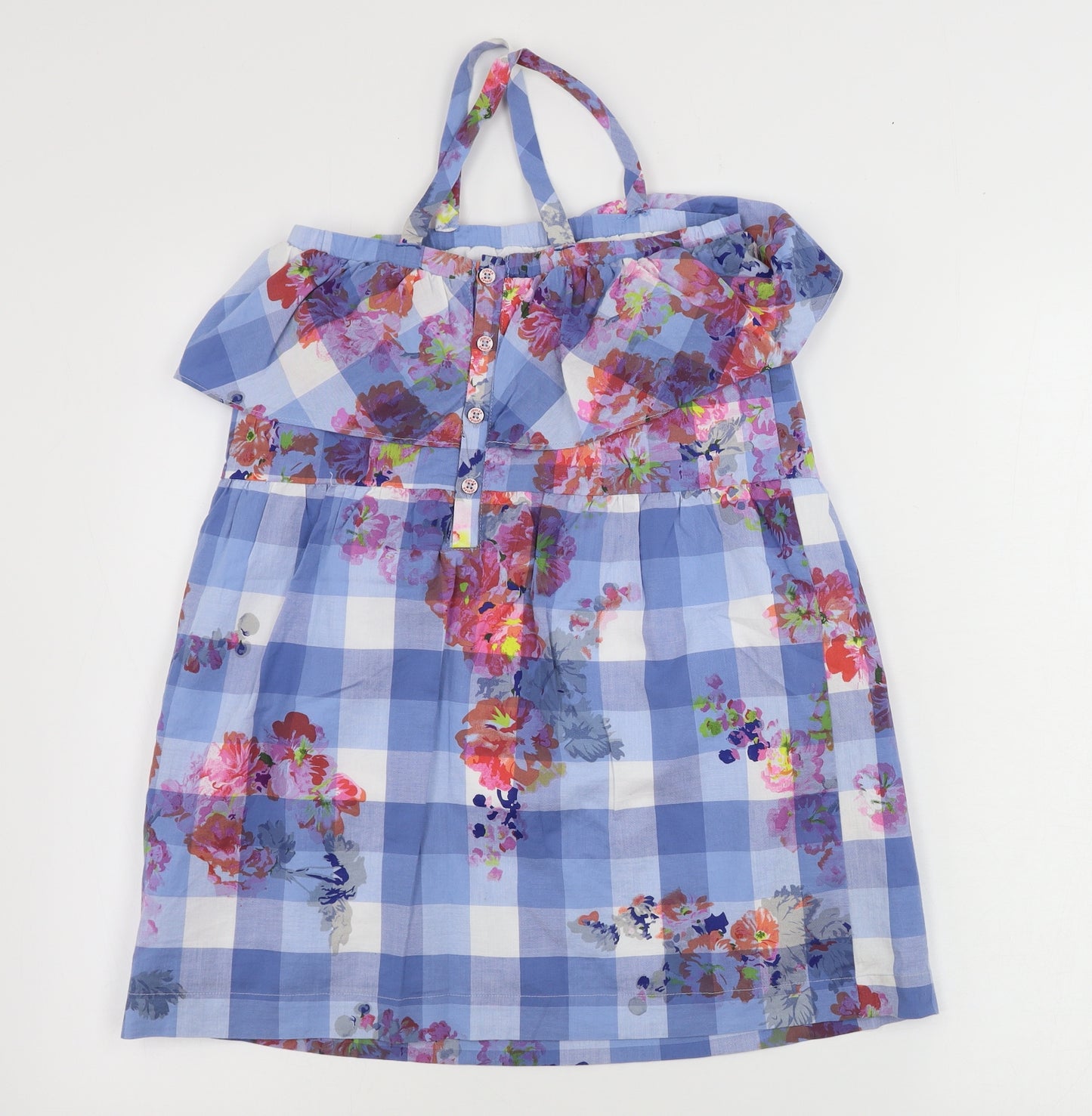 Joules  Girls Blue Floral  A-Line  Size 7-8 Years