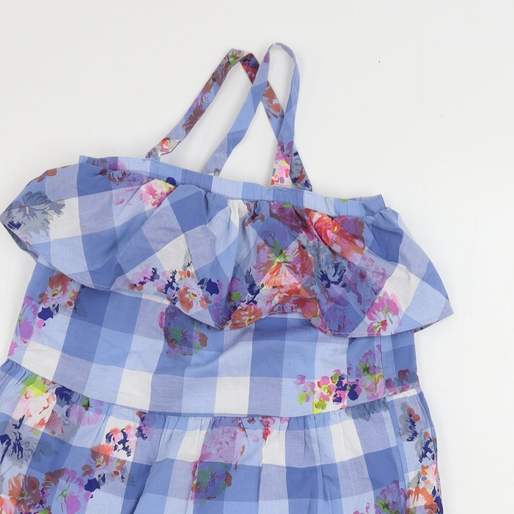Joules  Girls Blue Floral  A-Line  Size 7-8 Years