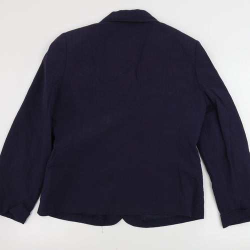 Oscar B  Womens Blue   Jacket Blazer Size 14