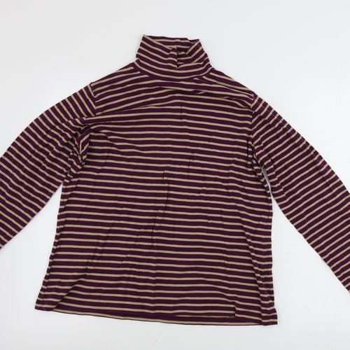 Anista  Womens Purple Striped  Henley Jumper Size 20