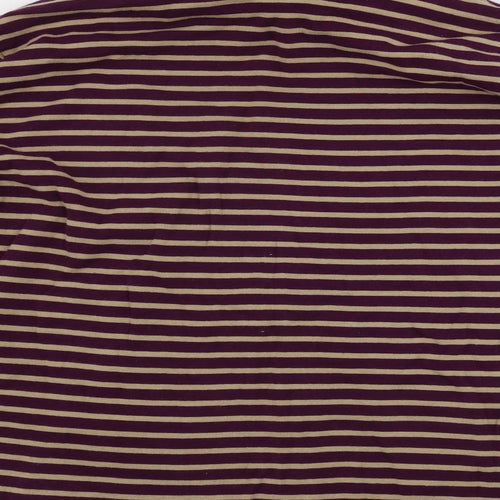 Anista  Womens Purple Striped  Henley Jumper Size 20