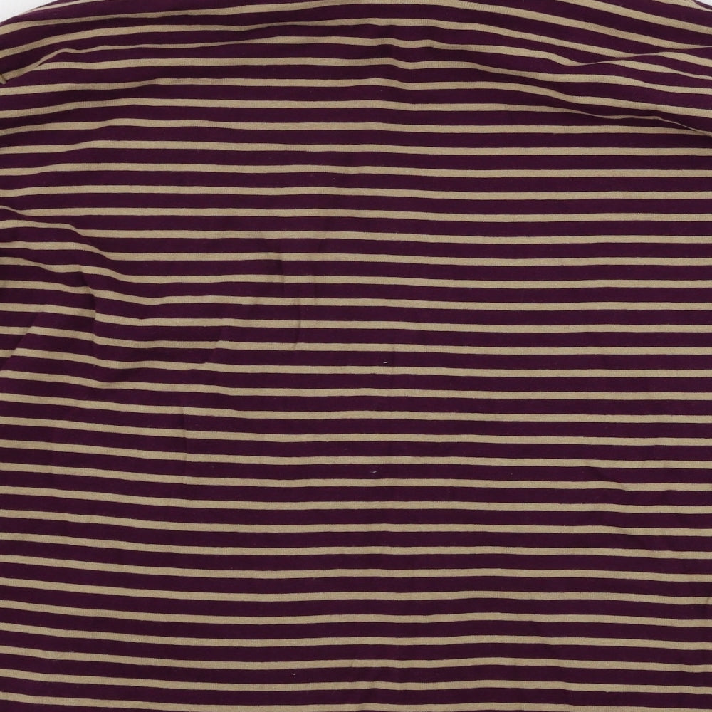 Anista  Womens Purple Striped  Henley Jumper Size 20