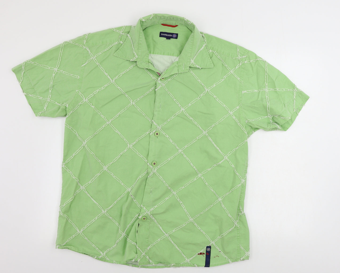 Lambretta  Mens Green Check   Button-Up Size XL