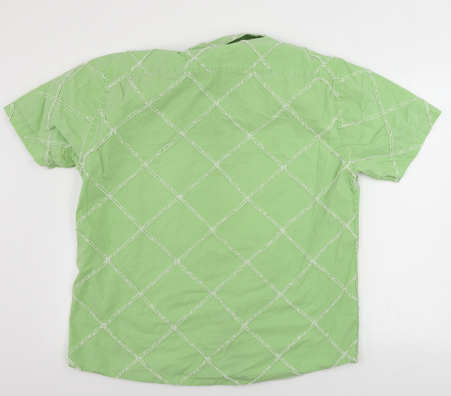 Lambretta  Mens Green Check   Button-Up Size XL