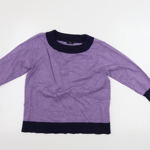 M&Co Womens Purple   Pullover Jumper Size 14