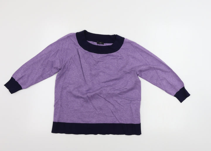 M&Co Womens Purple   Pullover Jumper Size 14