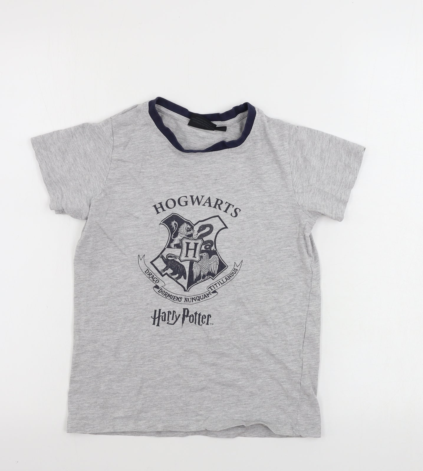 Harry Potter  Boys Grey   Basic T-Shirt Size 9-10 Years  - Harry Potter