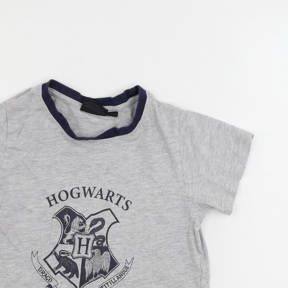 Harry Potter  Boys Grey   Basic T-Shirt Size 9-10 Years  - Harry Potter