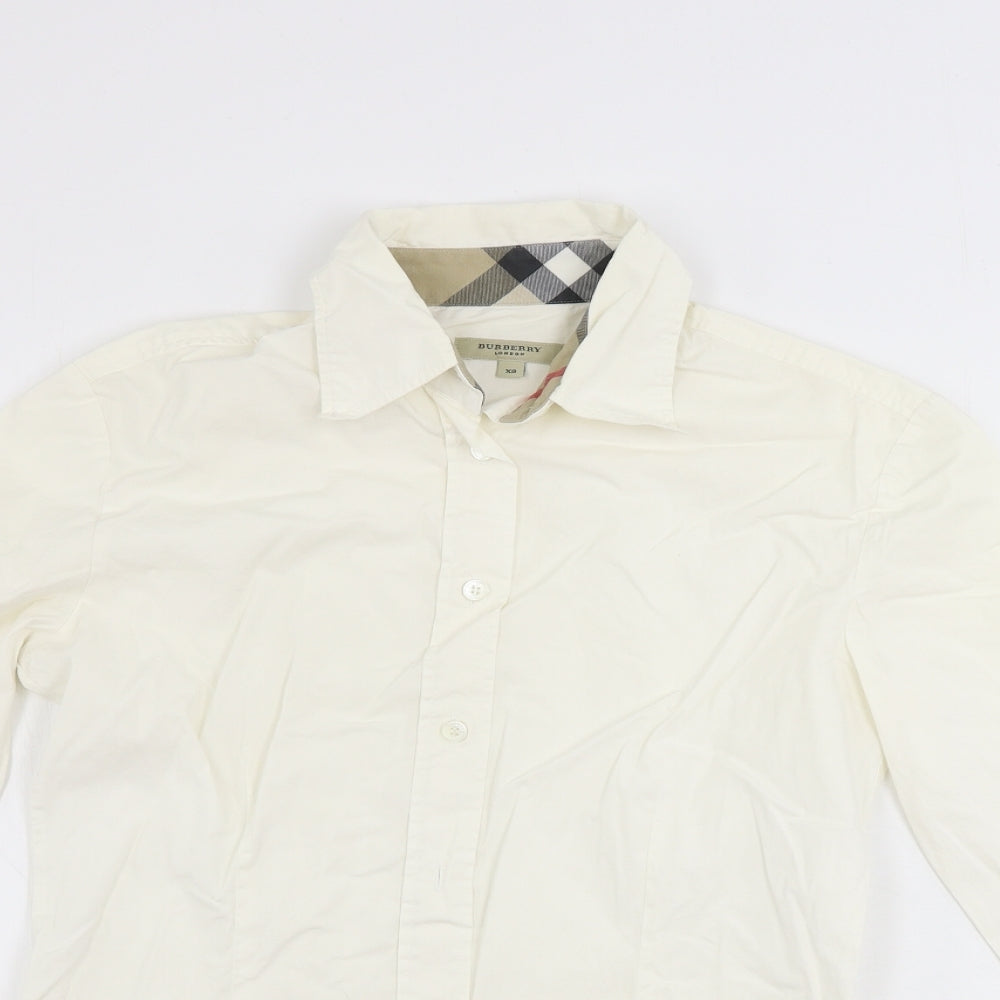 Burberry  Womens Ivory   Basic Button-Up Size XS