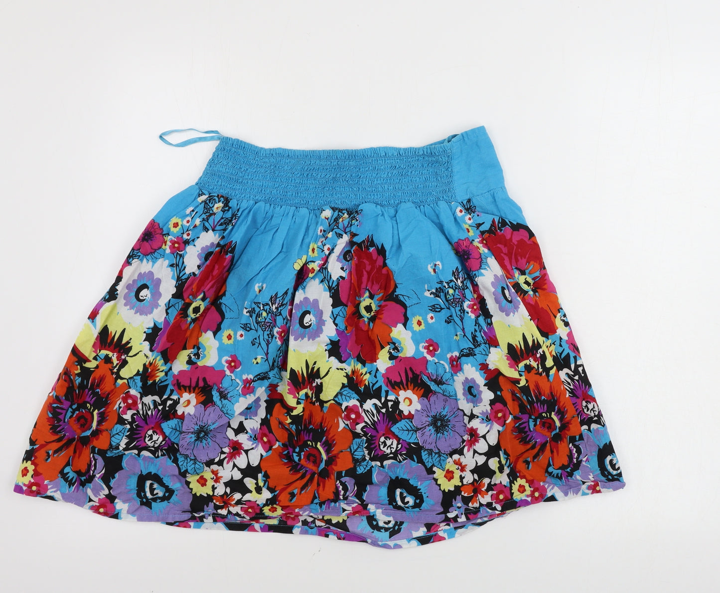 George  Womens Blue Floral  A-Line Skirt Size 12