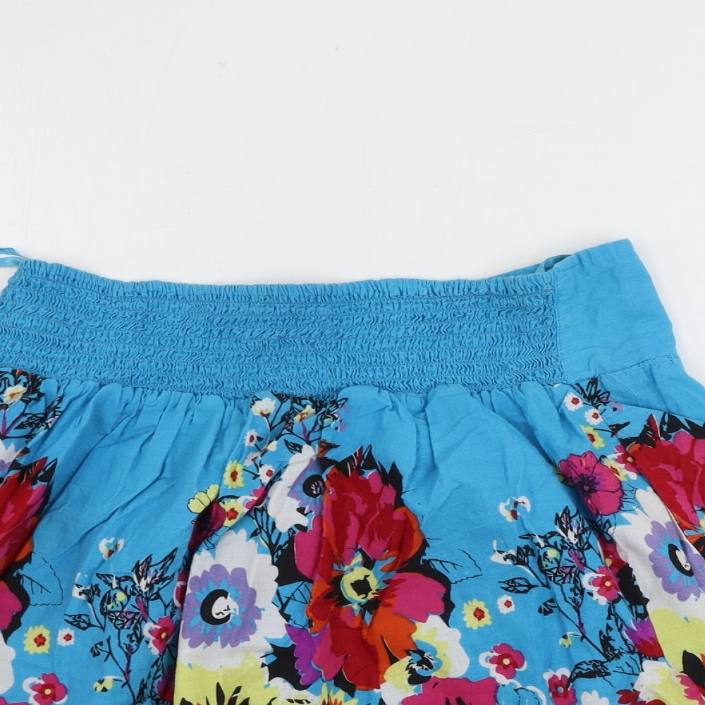 George  Womens Blue Floral  A-Line Skirt Size 12