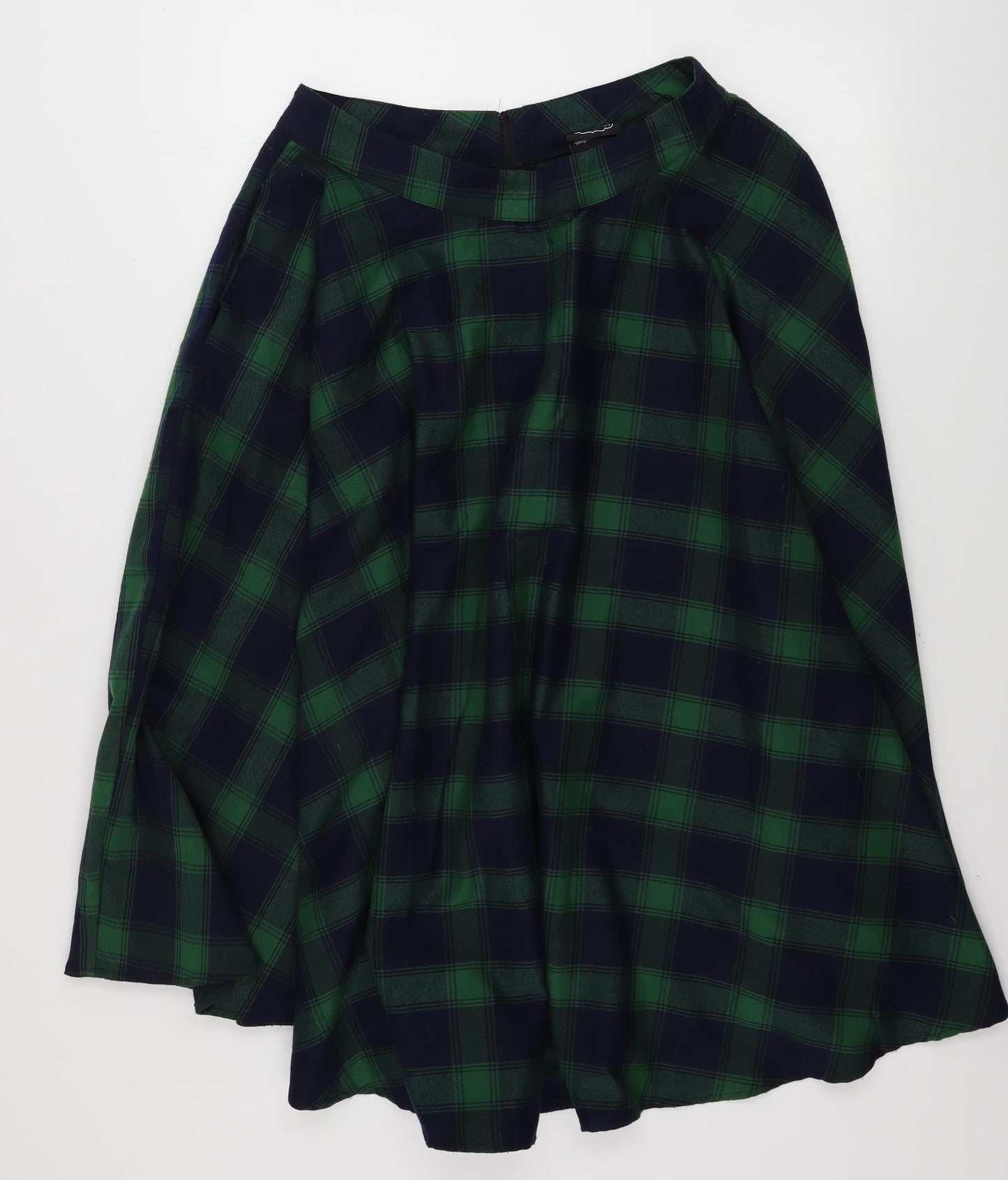 Voodoo Vixen  Womens Blue Check  A-Line Skirt Size L